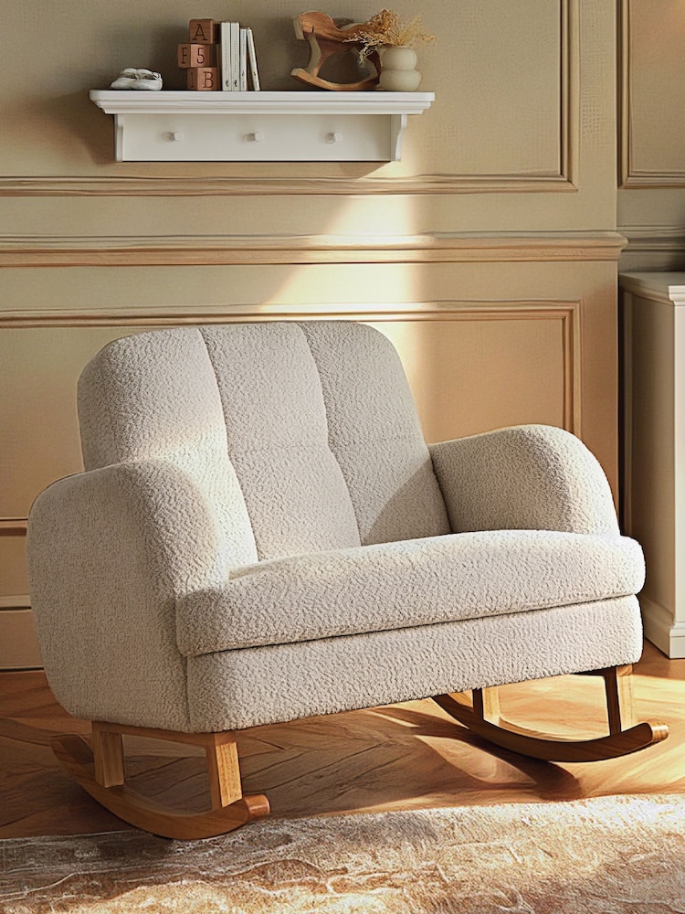 Cuddleco Mushroom Etta Boucle Cuddle Nursing Chair - Image 1 of 8 Cuddleco Mushroom Etta Boucle Cuddle Nursing Chair - Image 1 of 8