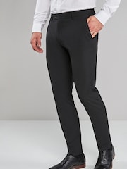 Black Skinny Fit Stretch Smart Trousers - Image 1 of 4