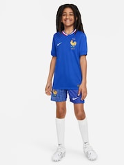 Nike Blue Jr. France Stadium Home Football Shirt - Image 7 of 10