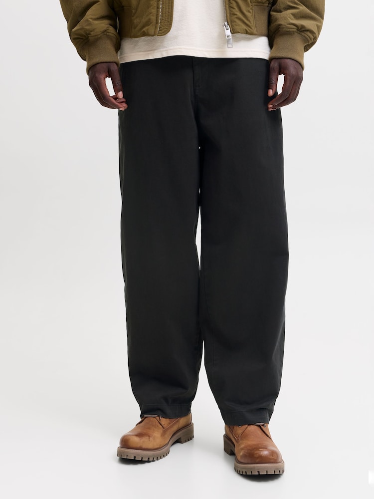 أسود - بنطلون بقصّة رجل واسعة من JACK & JONES - صورة 5 من 5