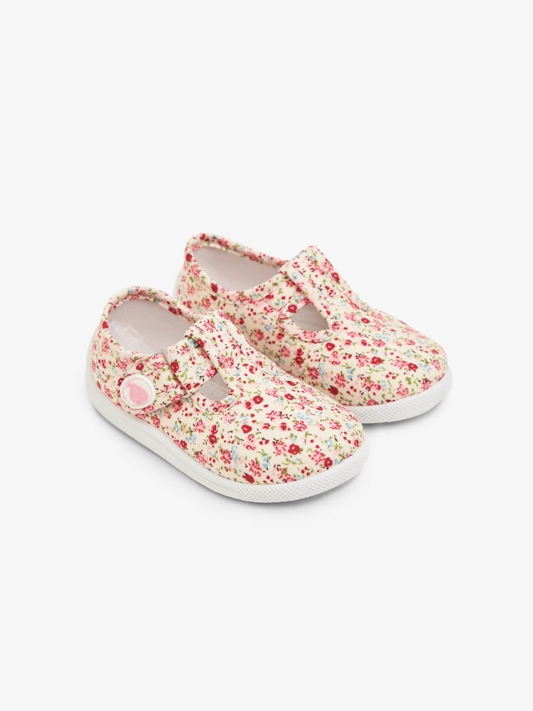 Florecitas - Zapatos de verano de lona para niña de JoJo Maman Bébé - Imagen 1 de 1 Florecitas - Zapatos de verano de lona para niña de JoJo Maman Bébé - Imagen 1 de 1