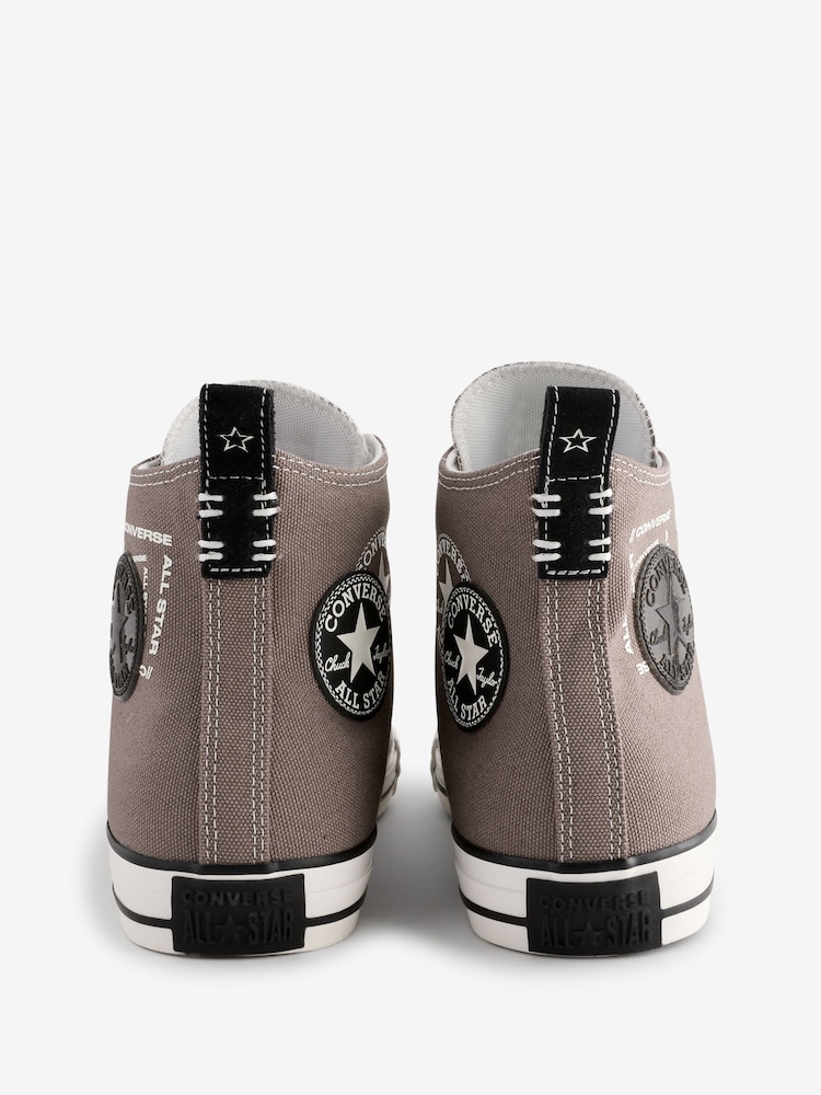 Converse Black/Grey Chuck Taylor All Star High Trainers - Image 6 of 9