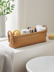 Natural Plastic Wicker Small Storage Basket - Image 1 of 5