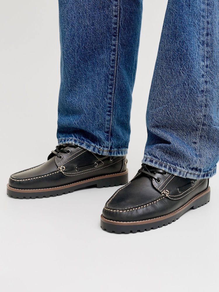 JACK & JONES былғары қайық аяқ киімі - 8суретінің 1 суреті
