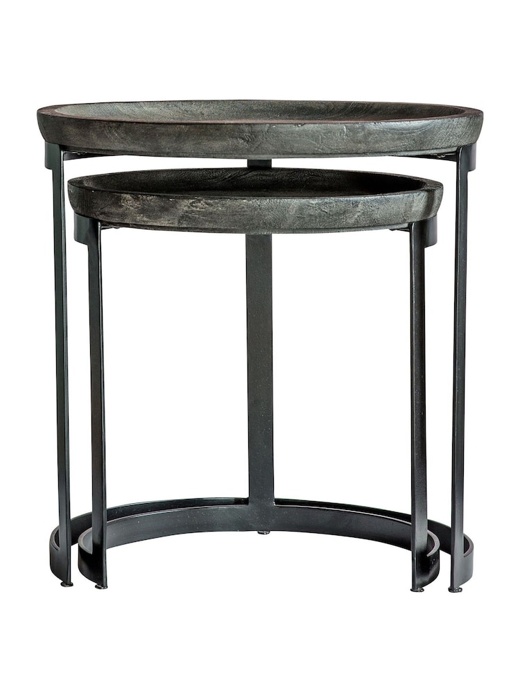 Gallery Home Black Nest of 2 Tables - Image 3 of 3