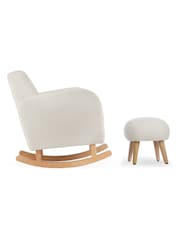 Cuddleco Off White Etta Boucle Nursing Chair & Footstool - Image 3 of 4