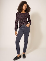 White Stuff Grey Amelia Skinny Cord Trousers - Image 1 of 6