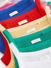 Regenbogen-Knüpfbatik - 6er-Pack Rippstrick-Trägertops (3–16 J.) - Bild 8 von 8