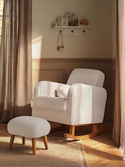Cuddleco Mushroom Etta Boucle Nursing Chair & Footstool - Image 1 of 4