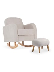 Cuddleco Mushroom Etta Boucle Nursing Chair & Footstool - Image 2 of 4