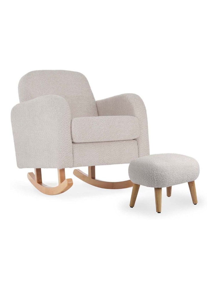Cuddleco Mushroom Etta Boucle Nursing Chair & Footstool - Image 2 of 4 Cuddleco Mushroom Etta Boucle Nursing Chair & Footstool - Image 2 of 4