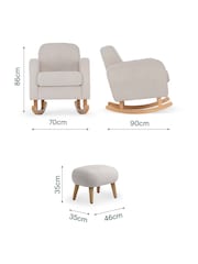 Cuddleco Mushroom Etta Boucle Nursing Chair & Footstool - Image 3 of 4