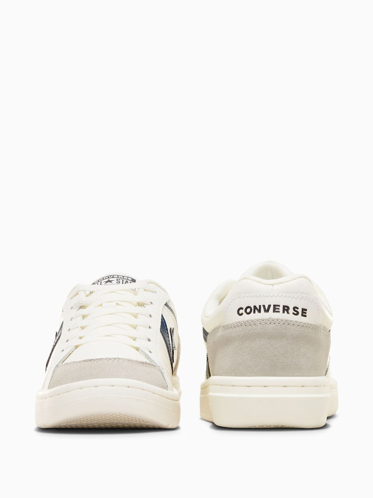Converse White/Black Pro Blaze Classic 90s Trainers - Image 4 of 9