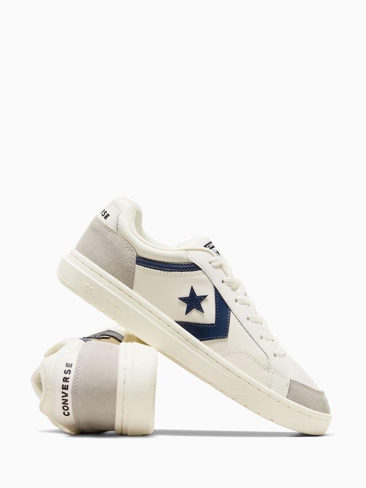 Converse White/Black Pro Blaze Classic 90s Trainers - Image 6 of 9