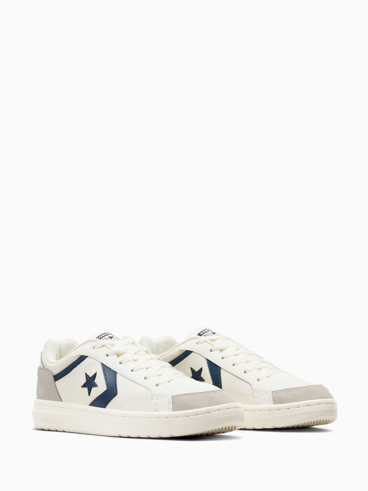 Converse White/Black Pro Blaze Classic 90s Trainers - Image 8 of 9