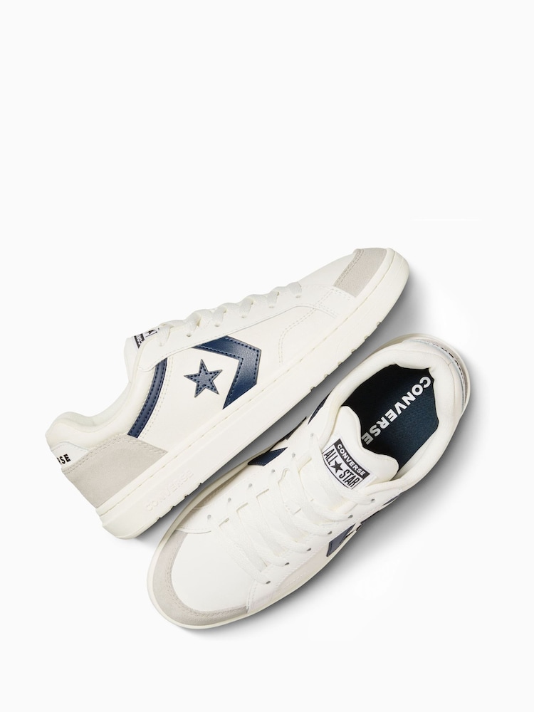 Converse White/Black Pro Blaze Classic 90s Trainers - Image 9 of 9