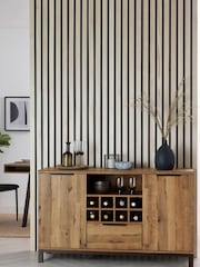 Dark Bronx Oak Effect Wine Storage Sideboard - Image 1 of 14