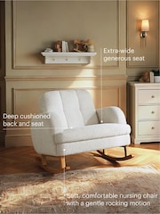 Cuddleco Off White Etta Boucle Cuddle Nursing Chair - Image 2 of 8
