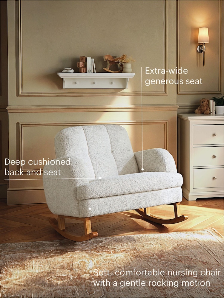 Cuddleco Off White Etta Boucle Cuddle Nursing Chair - Image 2 of 8 Cuddleco Off White Etta Boucle Cuddle Nursing Chair - Image 2 of 8