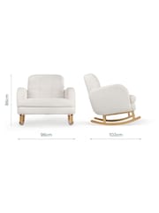Cuddleco Off White Etta Boucle Cuddle Nursing Chair - Image 3 of 8