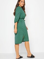 M&Co Green Print Tie Detail Tunic Dress - Image 2 of 4