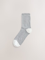 Black/Grey Sparkle Stripe Ankle Socks 5 Pack - Image 6 of 8