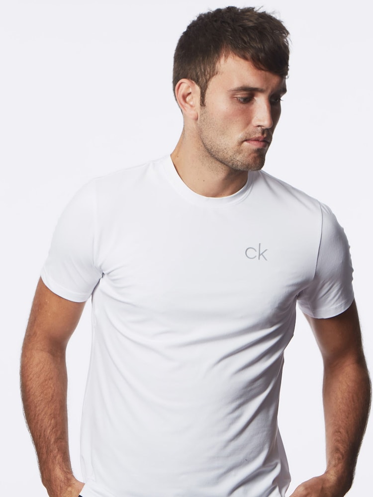 أبيض - تي شيرت Newport من Calvin Klein Golf - Image 3 of 6