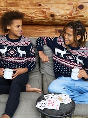 The Little Tailor Premium Cotton Reindeer Rund hals Jultröja - Bild 6 av 6