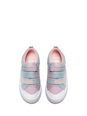Clarks Pink Standard Fit (F) Pastel Foxing Brill Kids Canvas Shoes - Image 5 of 7