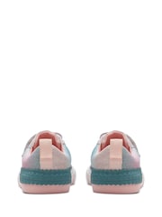 Clarks Pink Standard Fit (F) Pastel Foxing Brill Kids Canvas Shoes - Image 6 of 7