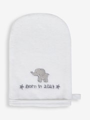 JoJo Maman Bébé Born in 2024 Hooded Towel & Wash Mitt Set - Image 2 of 3