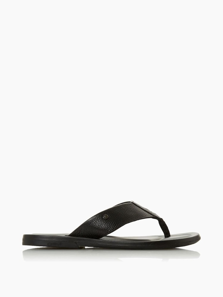 Dune London Black Toe Post Fred Sandals - Image 2 of 5