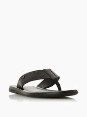 Dune London Black Toe Post Fred Sandals - Image 3 of 5