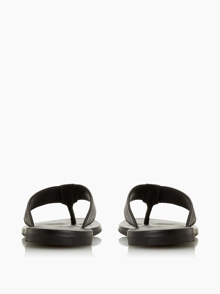 Dune London Black Toe Post Fred Sandals - Image 5 of 5