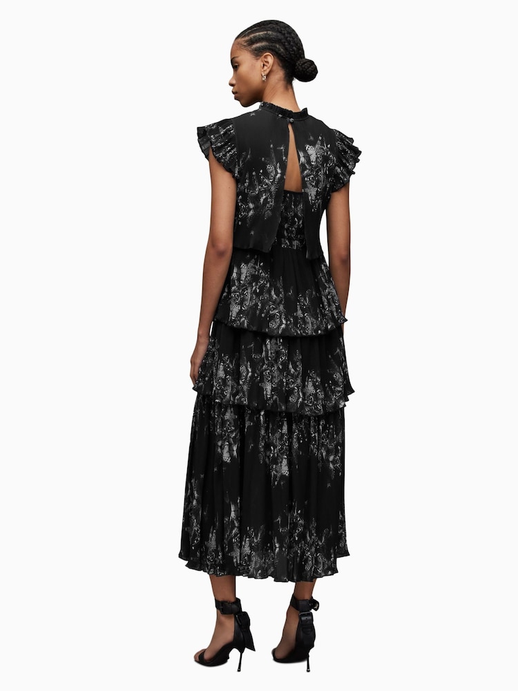 AllSaints Black Madi Diana Dress - Image 2 of 8