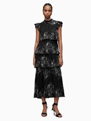 AllSaints Black Madi Diana Dress - Image 4 of 8