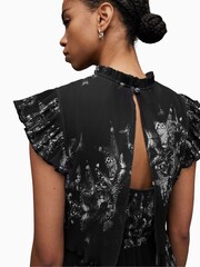 AllSaints Black Madi Diana Dress - Image 6 of 8