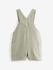 Sage Green Soft Textured Cotton Dungaree (3mths-7yrs) - Image 6 of 7