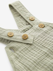 Sage Green Soft Textured Cotton Dungaree (3mths-7yrs) - Image 7 of 7