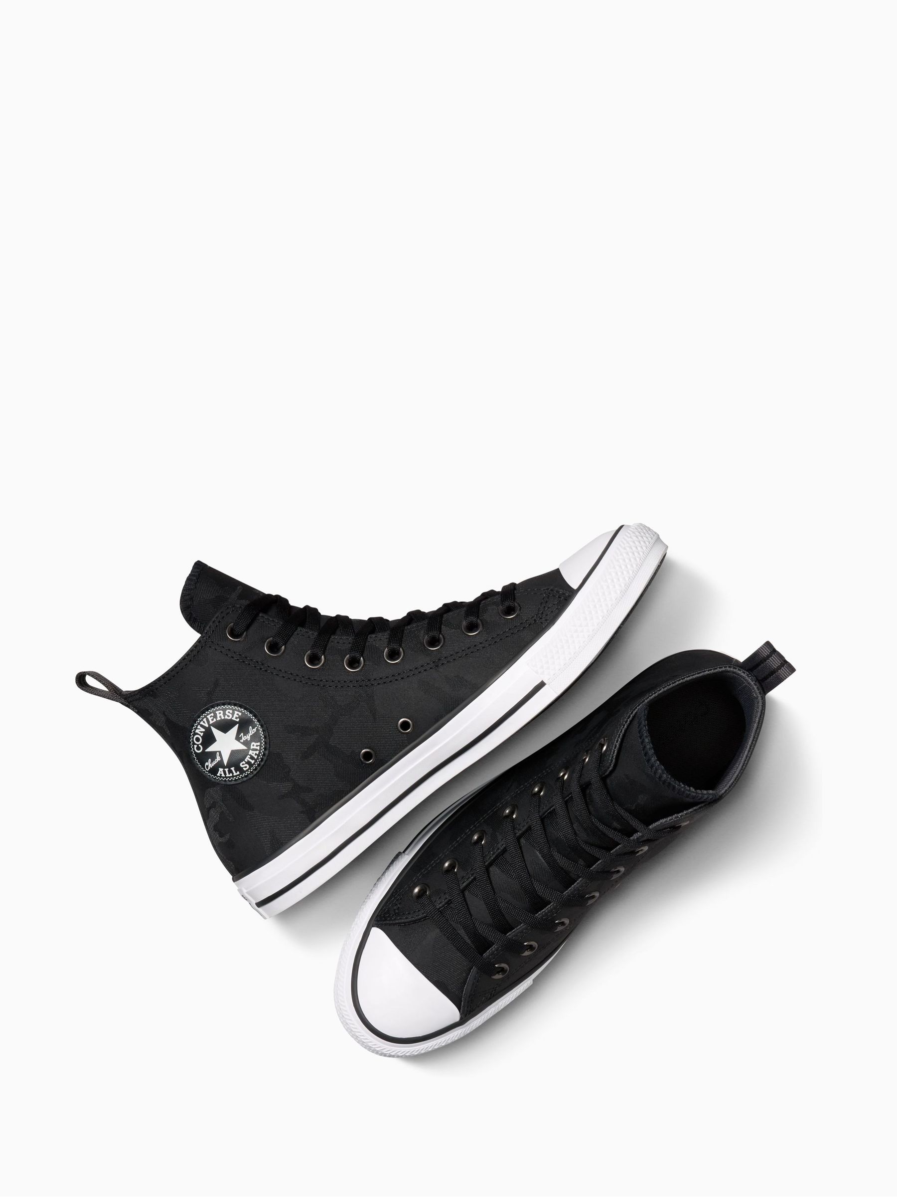 Converse black all star hi top trainers shop