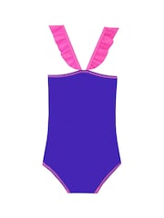 Character Blue Peppa Pig Frill Detail Swimsuit - Image 2 of 3