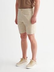 Peckham Rye Natural Comfort Linen Mix Bermuda Shorts - Image 4 of 4