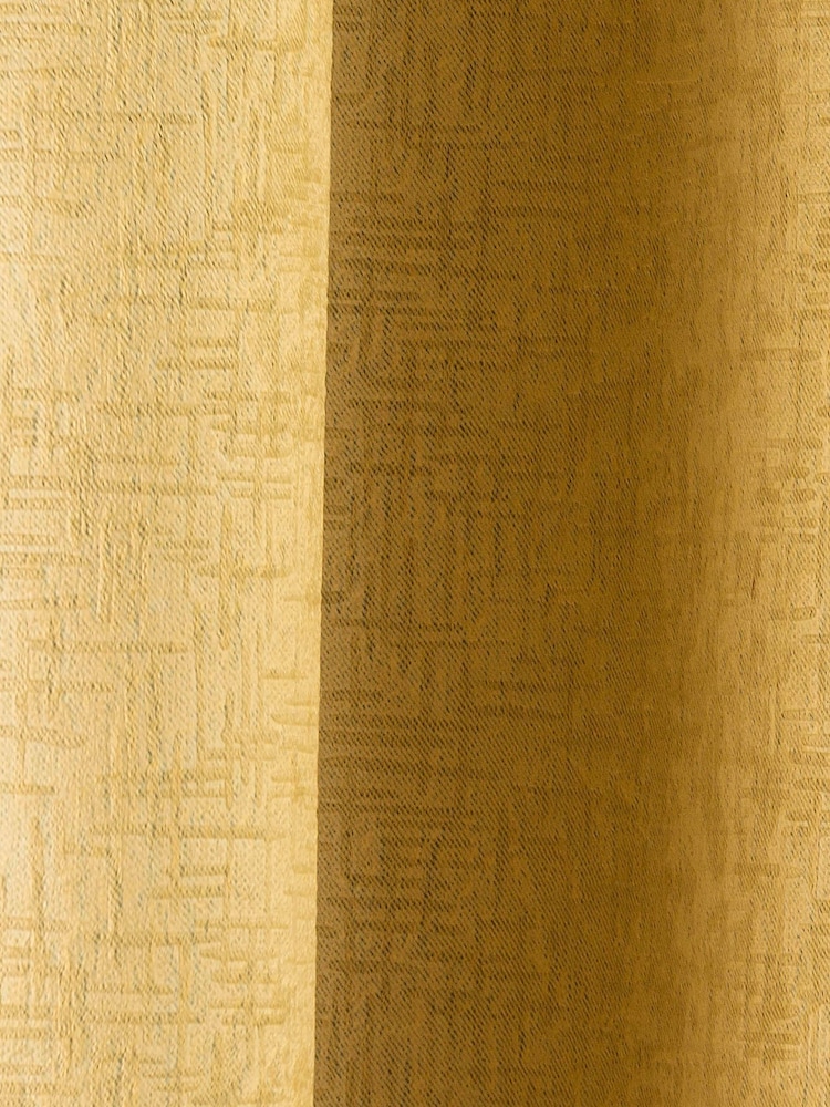 Enhanced Living Ochre Yellow Vogue Ready Made Thermal Blackout Eyelet Curtains - Image 2 of 5