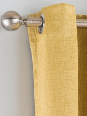 Enhanced Living Ochre Yellow Vogue Ready Made Thermal Blackout Eyelet Curtains - Image 4 of 5