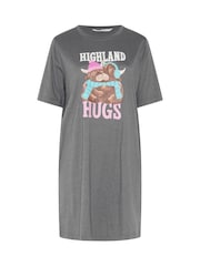 Vache grise des Highlands - Yours Curve Chemise de nuit Star Imprimé Soft Touch - Image 4 de 6