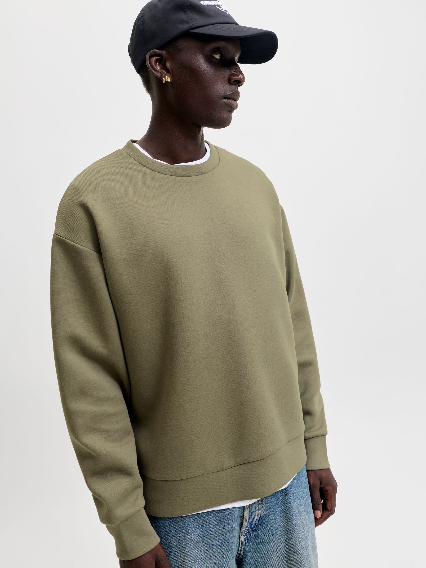 Buy JACK & JONES Green Oversized Crew Neck Sweat Top from Next USA
