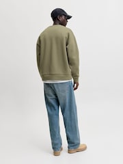 JACK & JONES Green Oversized Crew Neck Sweat Top - Image 2 of 7