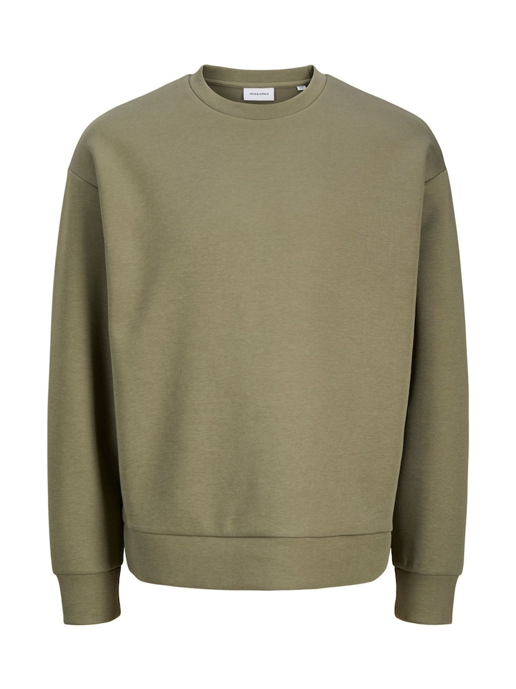 JACK & JONES Green Oversized Crew Neck Sweat Top - Image 7 of 7 JACK & JONES Green Oversized Crew Neck Sweat Top - Image 7 of 7