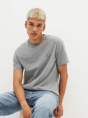 Lyle & Scott Grey Marl Crew Neck Cotton T-Shirt - Image 1 of 8