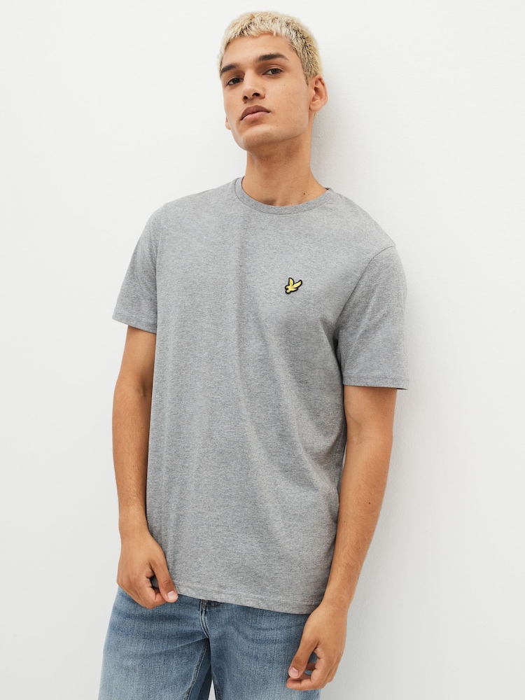 Lyle & Scott Grey Marl Crew Neck Cotton T-Shirt - Image 2 of 8